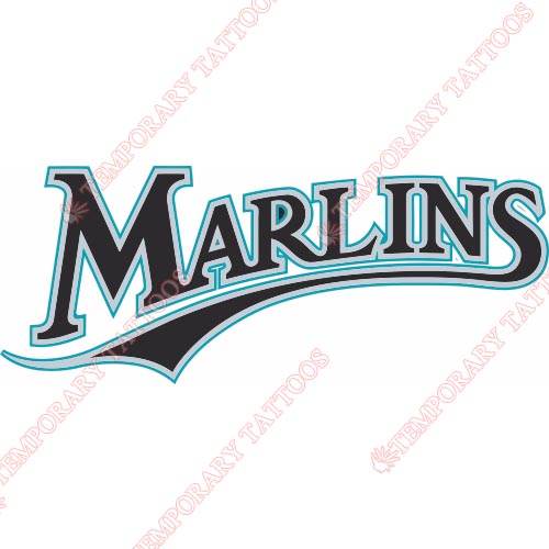 Miami Marlins Customize Temporary Tattoos Stickers NO.1689
